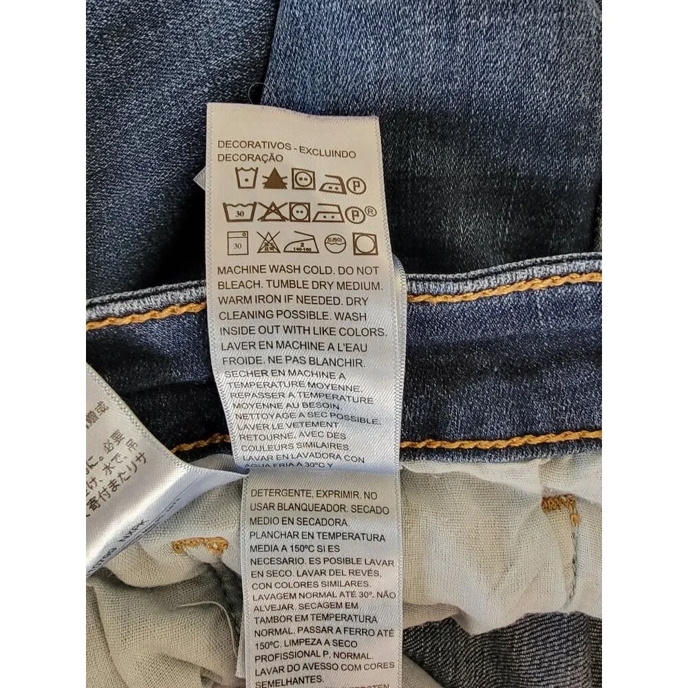 Levis 711 Skinny Jeans Womens Size 27 Blue Mid-Rise Stretch Denim - Picture 6 of 7